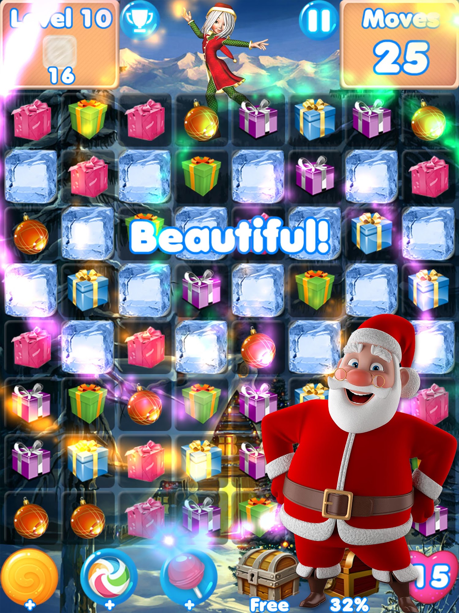 Download Christmas Games - santa match 3 games without wifi für Android kostenlos.