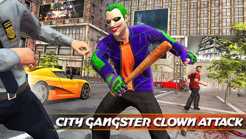 Download City gangster clown attack 3D für Android kostenlos.