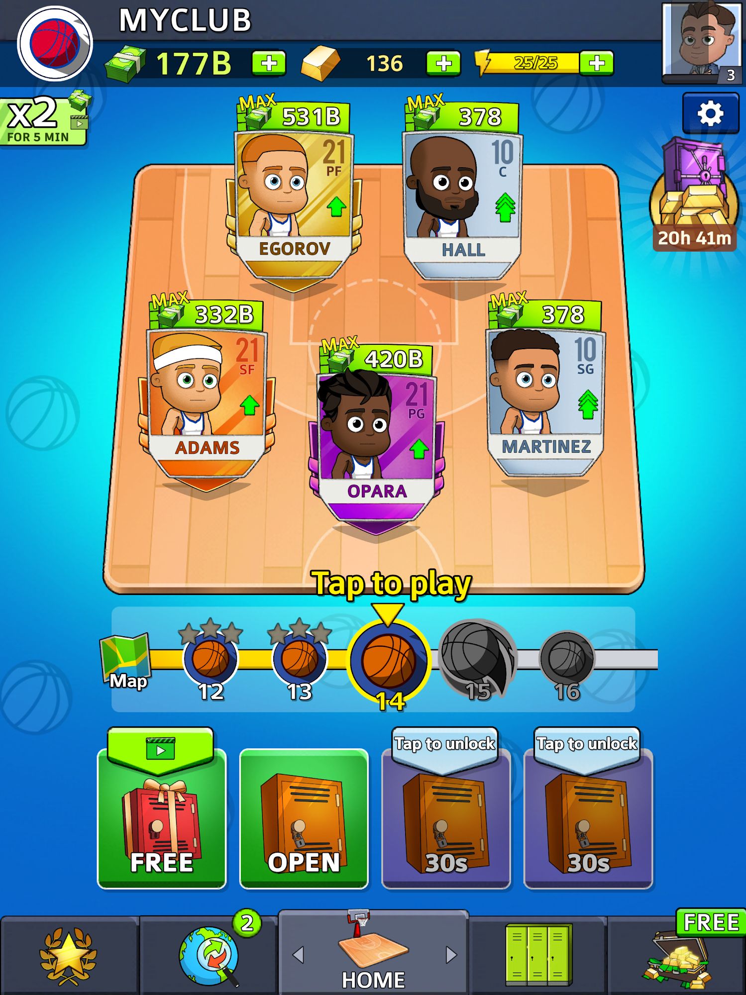 Download Idle Five - Be a millionaire basketball tycoon für Android kostenlos.