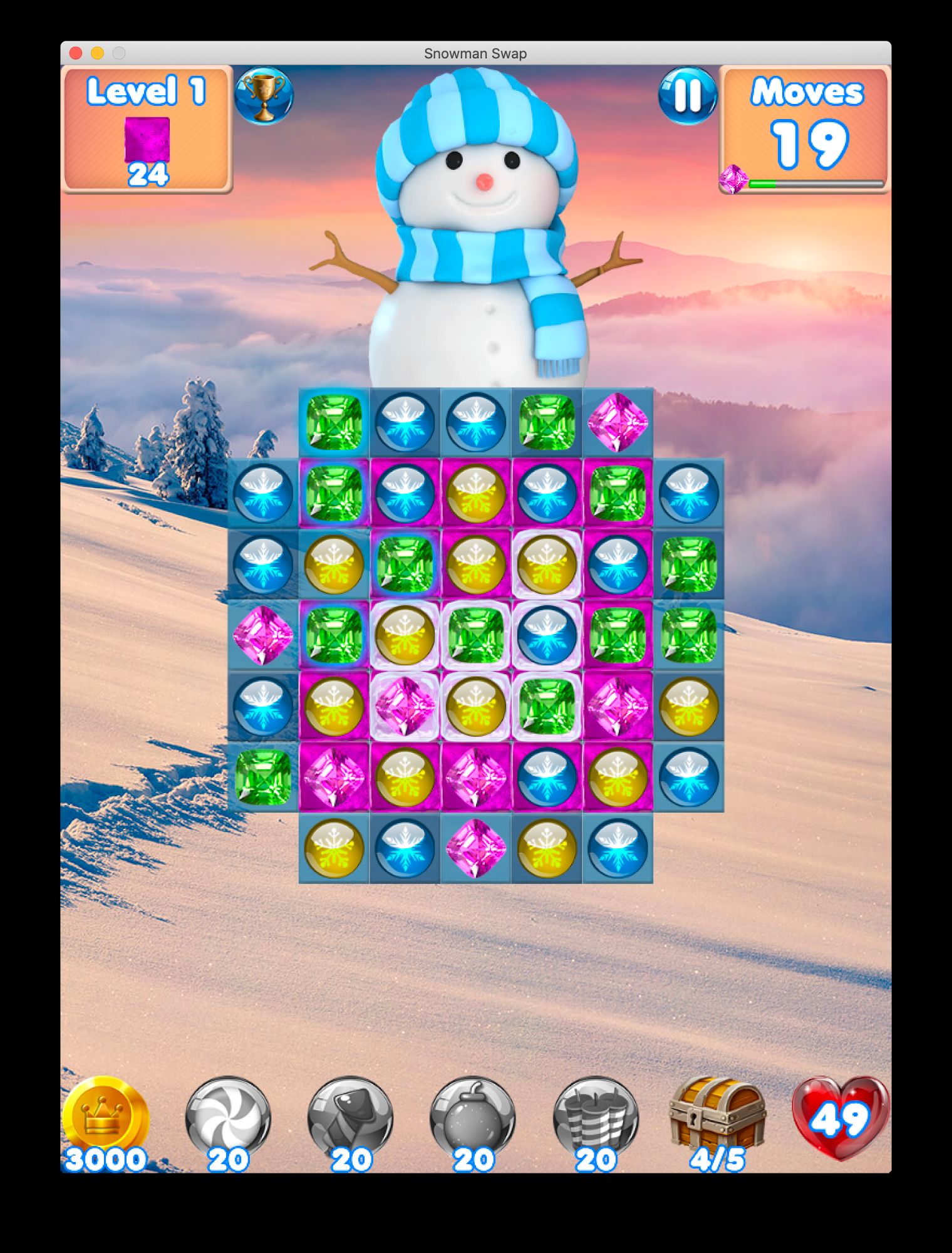 Download Snowman Swap - match 3 games and Christmas Games für Android kostenlos.