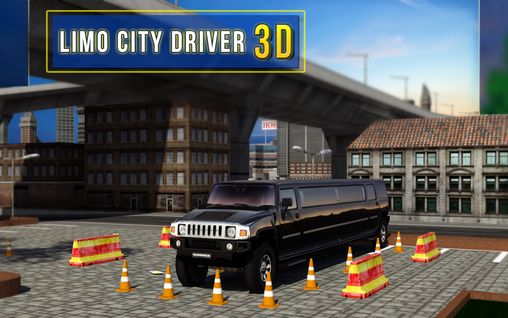 Limousine-Fahren in der Stadt 3D