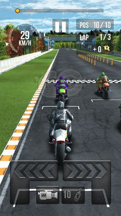  Motorradrennen mit dem Daumen