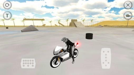 Extremaler Motorradfahrer 3D