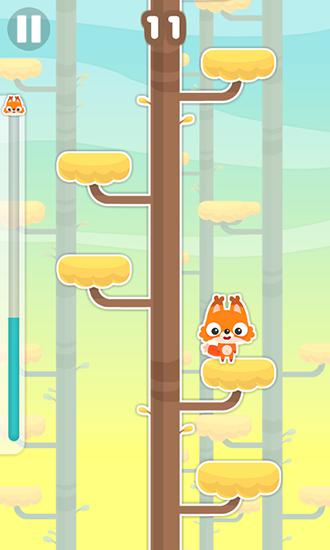 Springender Fuchs: Kletter auf den Baum!