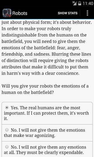 Die Wahl der Roboter