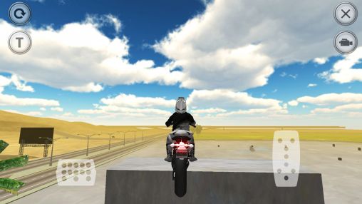 Extremaler Motorradfahrer 3D