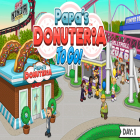 Mit der Spiel  apk für Android du kostenlos Papa's Donuteria To Go! auf dein Handy oder Tablet herunterladen.