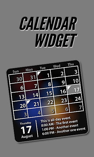 Kostenlos das app Kalender Widget für Android 2.2 Handys und Tablets herunterladen.