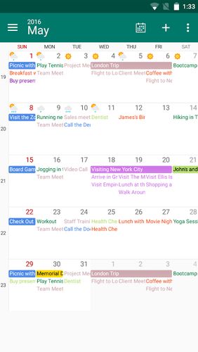 DigiCal Kalender Tagesordnung 