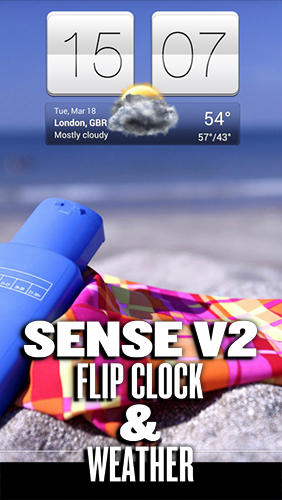 Kostenlos das Wetter app Sense v2 Flip Uhr und Wetter für Android Handys und Tablets herunterladen.