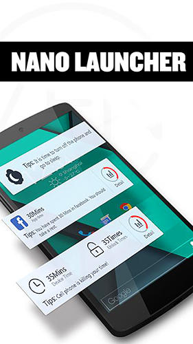 Kostenlos das Interface app Nano Launcher für Android Handys und Tablets herunterladen.