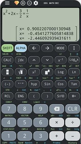 Calculus Taschenrechner und Lösung für x TI-36 TI-84 