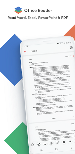 Kostenlos das app Office Reader - Word, Excel, PowerPoint & PDF für Android Handys und Tablets herunterladen.