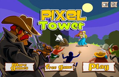 Cowboy Pixel Turm - Wirf sie runter und zerstöre den Turm!