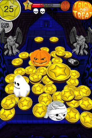 Münzen schieben: Halloween