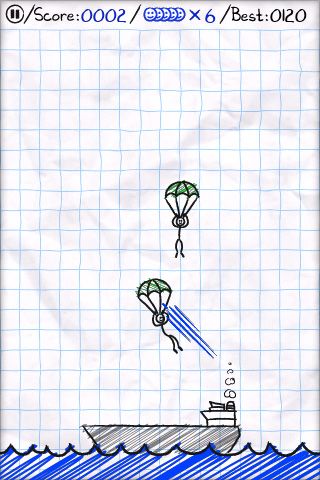 Fallschirmspringer in Panik