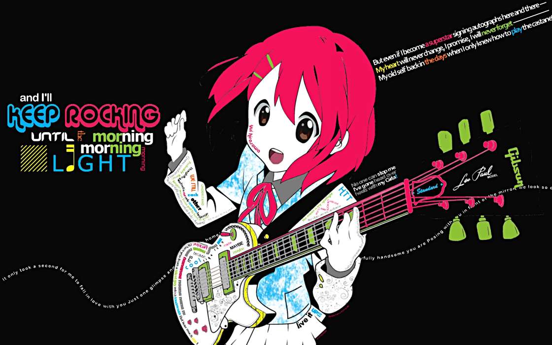 Musik,Anime,Mädchen,Gitarren