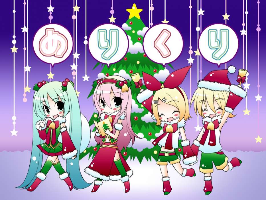 Feiertage,Anime,Mädchen,Neujahr