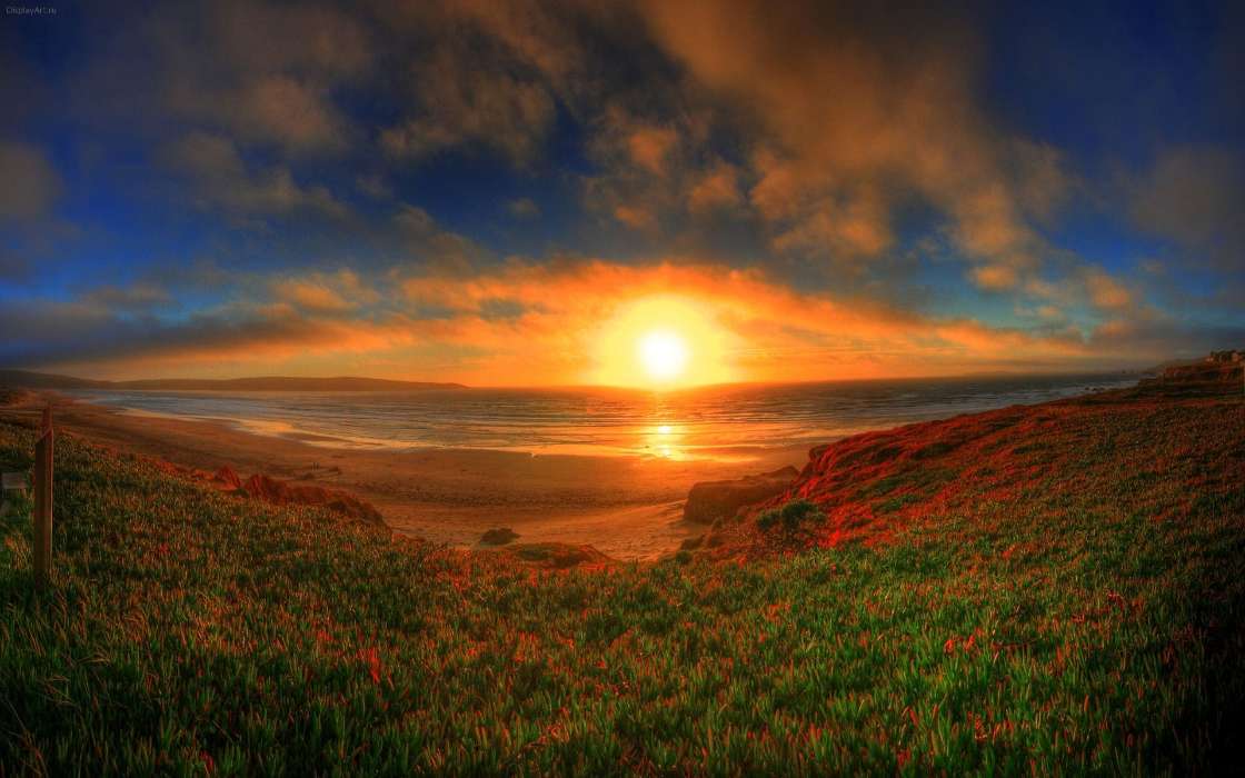 Landschaft,Sunset,Grass,Sky,Kunst,Sun