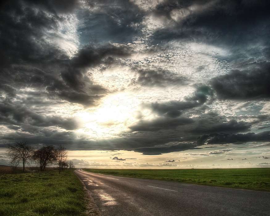 Landschaft,Sky,Roads,Fotokunst