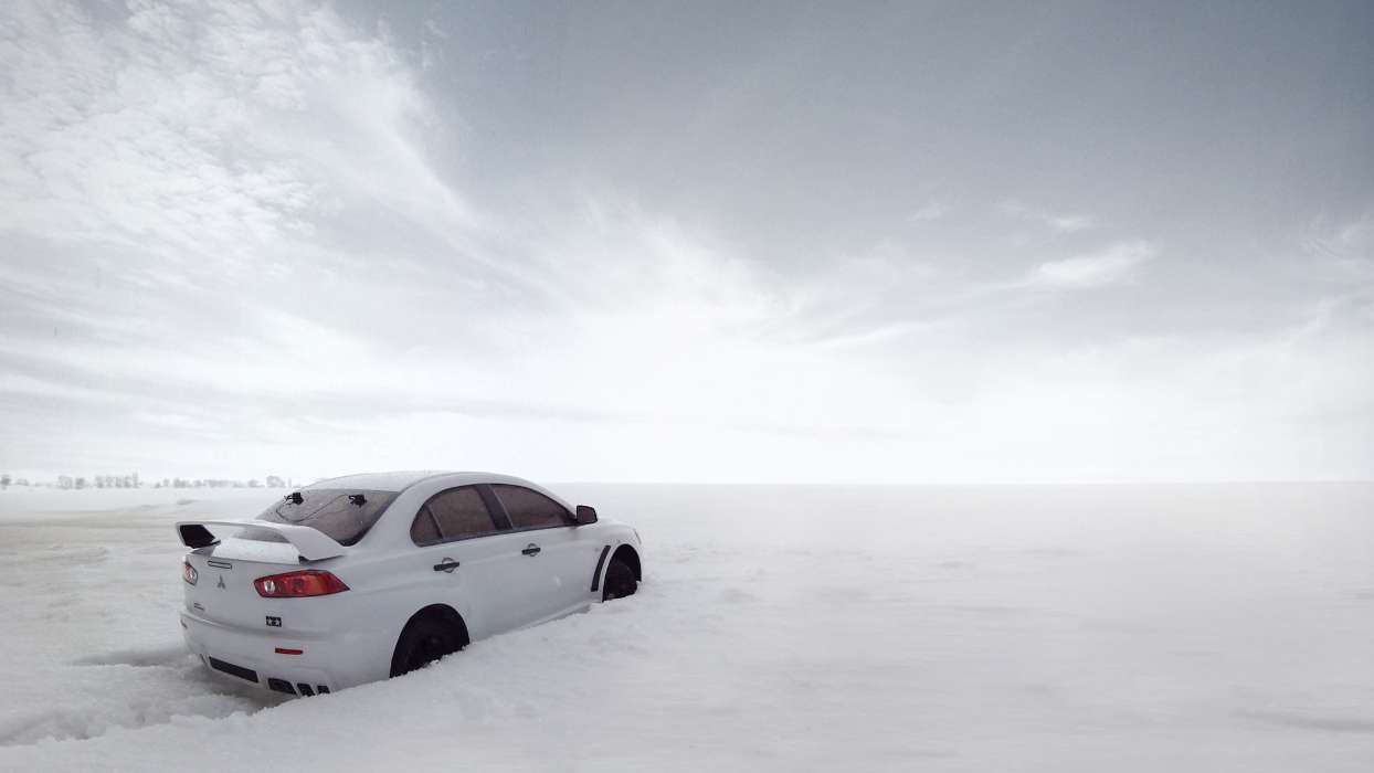 Auto,Mitsubishi,Schnee