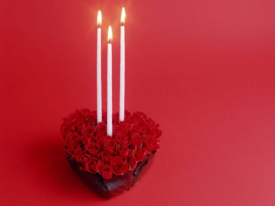 Roses,Herzen,Valentinstag,Kerzen,Postkarten,Feiertage