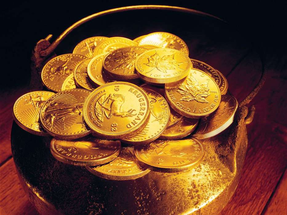 Objekte,Geld,Gold-