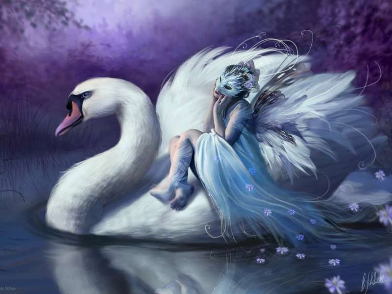 Mädchen,Fantasie,Swans