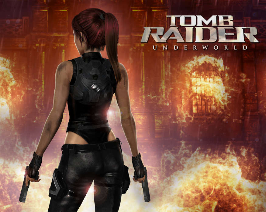 Spiele,Mädchen,Feuer,Lara Croft: Tomb Raider