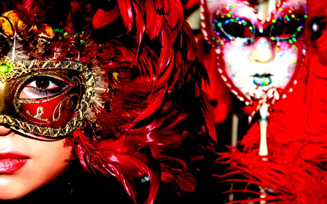 Feiertage,Mädchen,Masken,Karneval