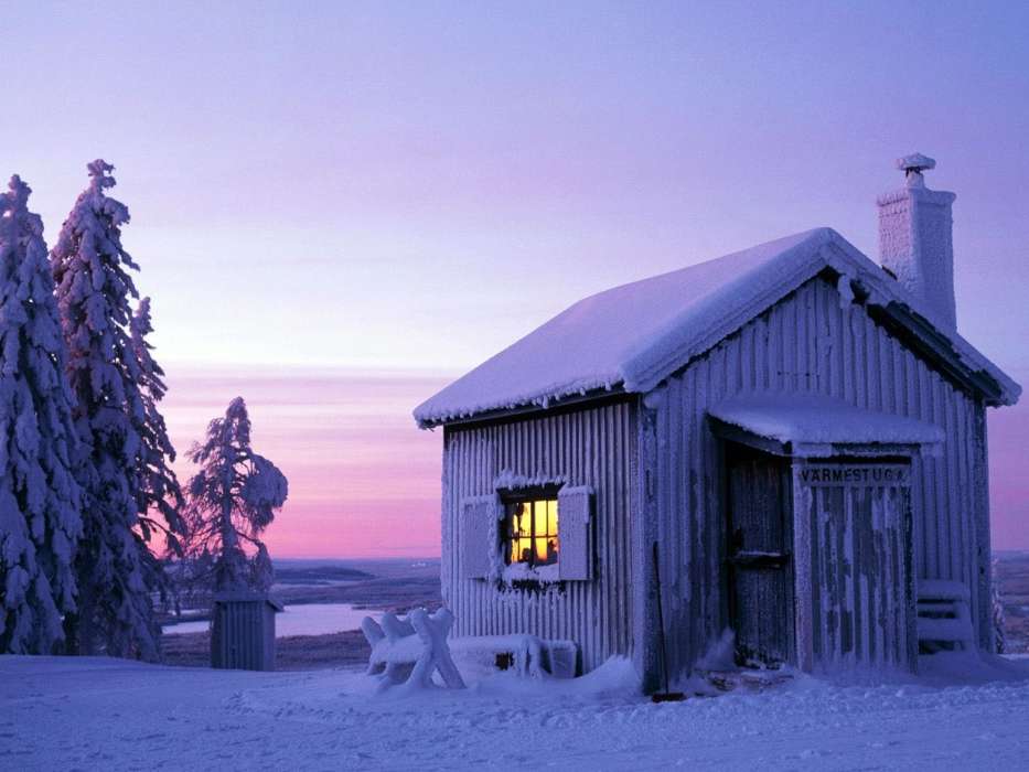 Häuser,Landschaft,Winterreifen
