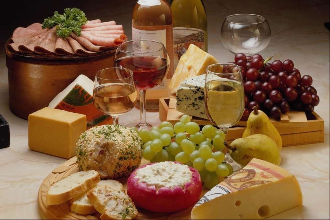Lebensmittel,Cheese,Trauben,Wein