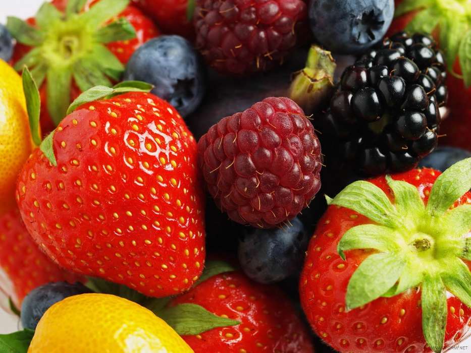Obst,Lebensmittel,Erdbeere,Himbeere,Blackberry