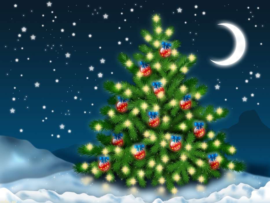 Feiertage,Winterreifen,Hintergrund,Neujahr,Schnee,Tannenbaum,Weihnachten