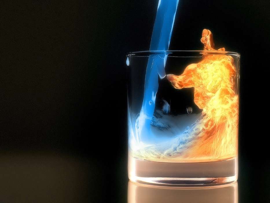 Wasser,Hintergrund,Feuer