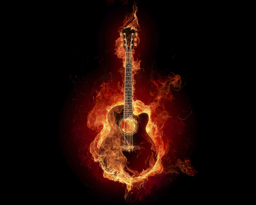 Musik,Feuer,Gitarren