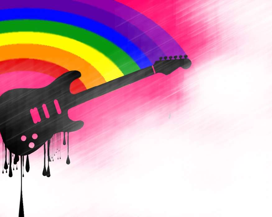 Gitarren,Bilder,Regenbogen