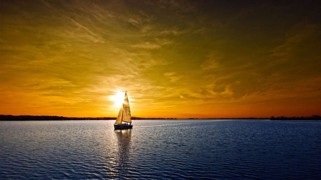 Yachts,Landschaft,Sunset