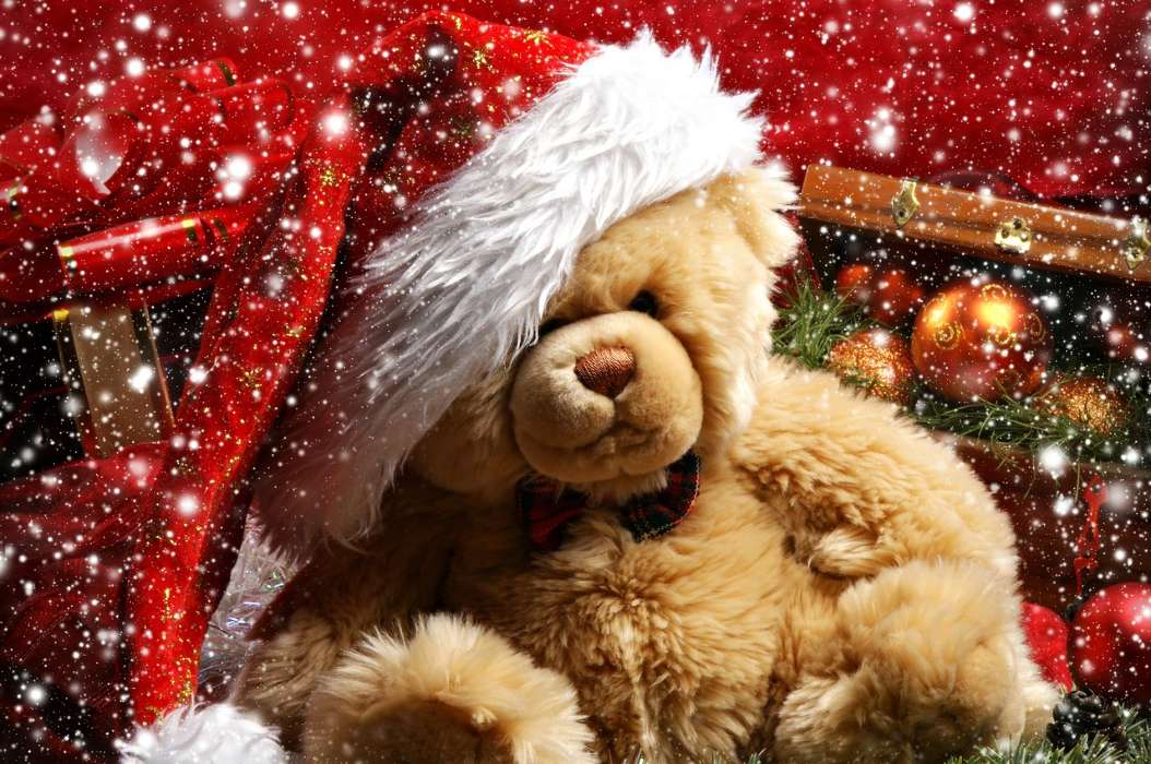 Feiertage,Neujahr,Spielzeug,Weihnachten,Teddybär