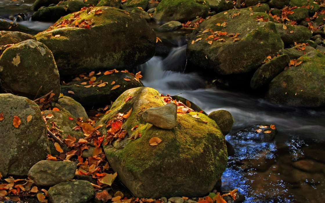 Landschaft,Natur,Flüsse,Stones,Herbst