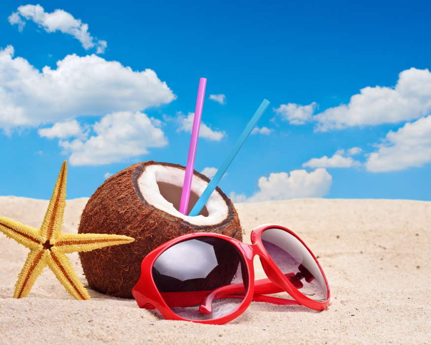 Coconuts,Landschaft,Strand,Sommer,Getränke