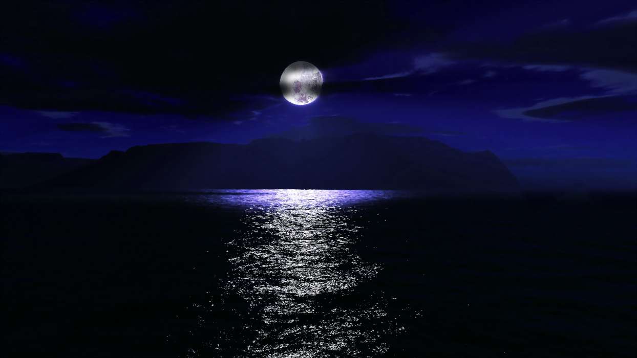 Mond,Sea,Übernachtung,Landschaft