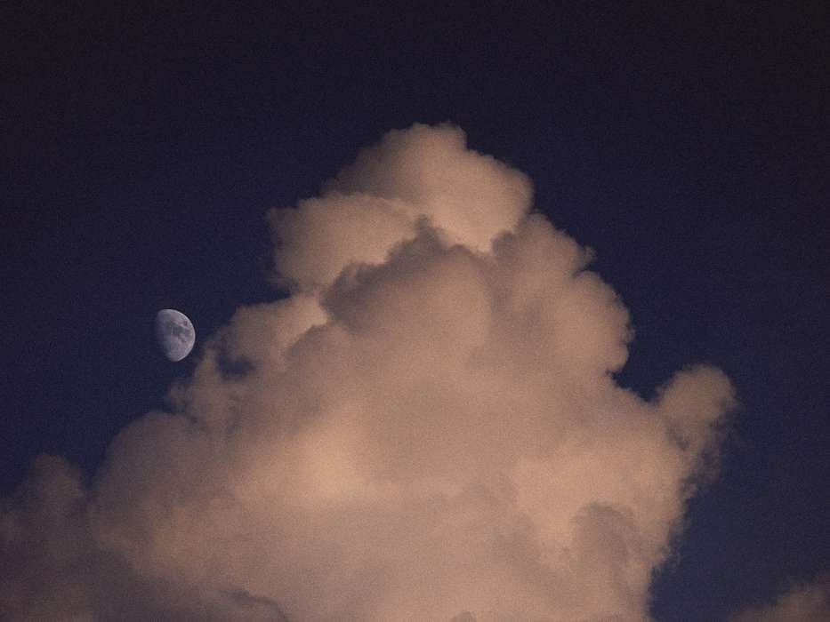 Landschaft,Sky,Clouds,Mond