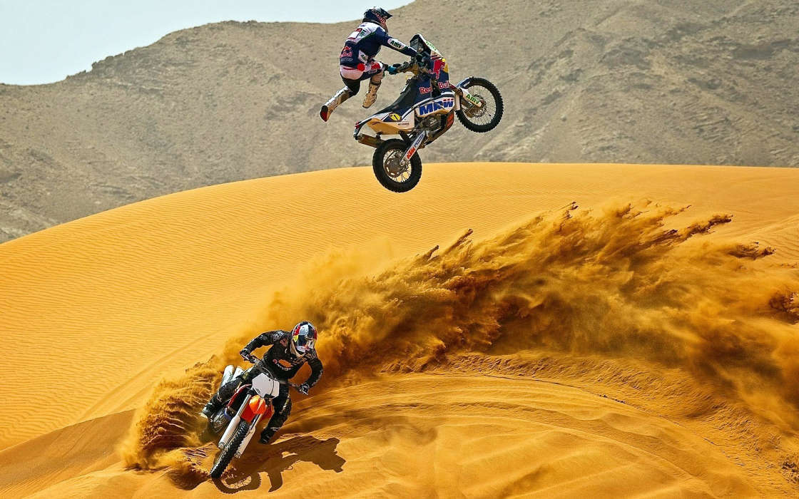 Sport,Transport,Menschen,Motorräder,Wüste,Motocross