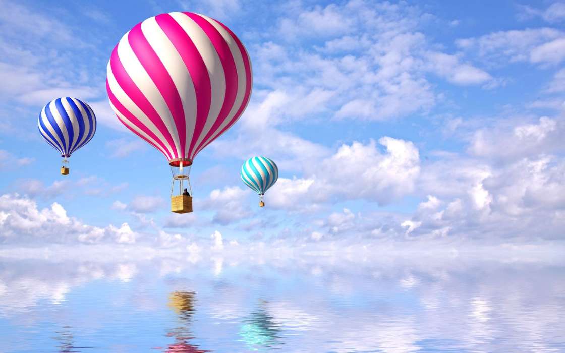 Transport,Sky,Sea,Luftballons