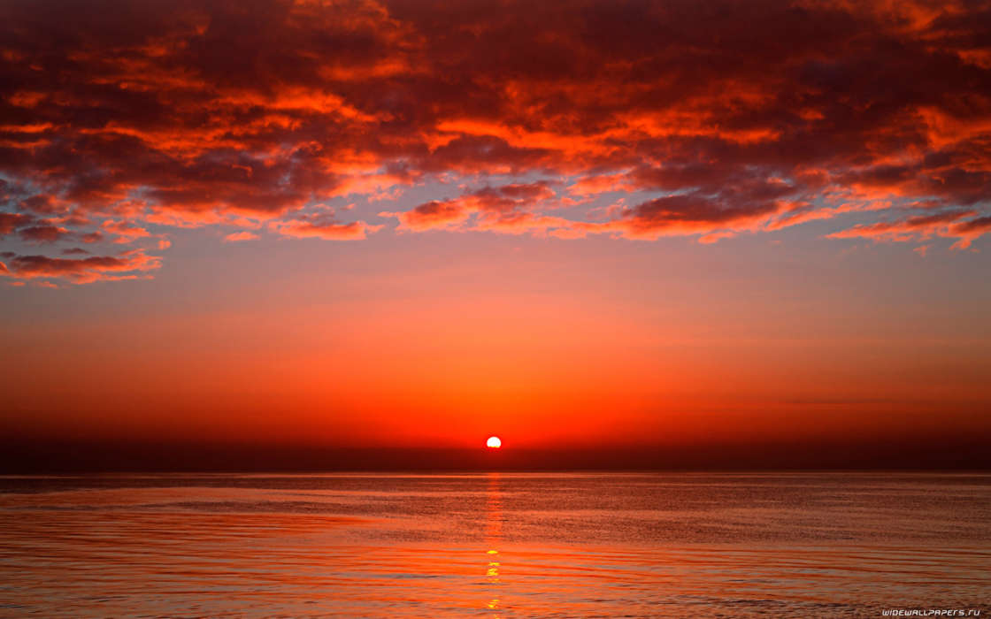 Landschaft,Sunset,Sea,Sun,Clouds