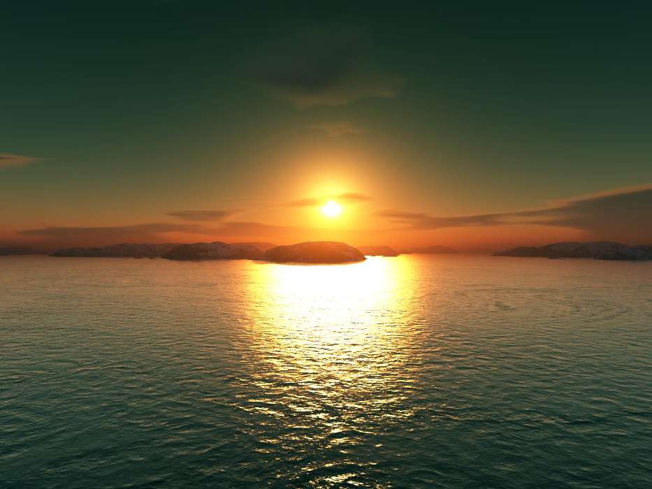 Landschaft,Wasser,Sunset,Sea,Sun