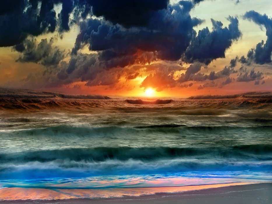 Sea,Landschaft,Sunset