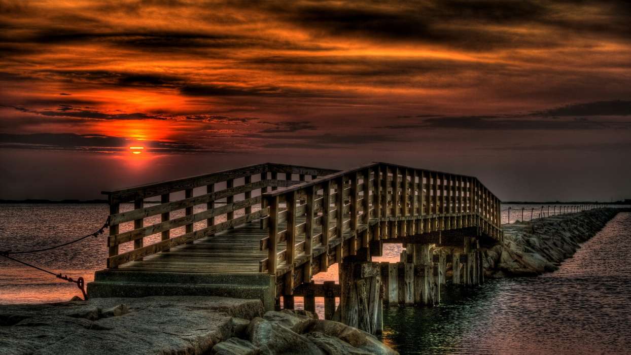 Bridges,Landschaft,Sunset
