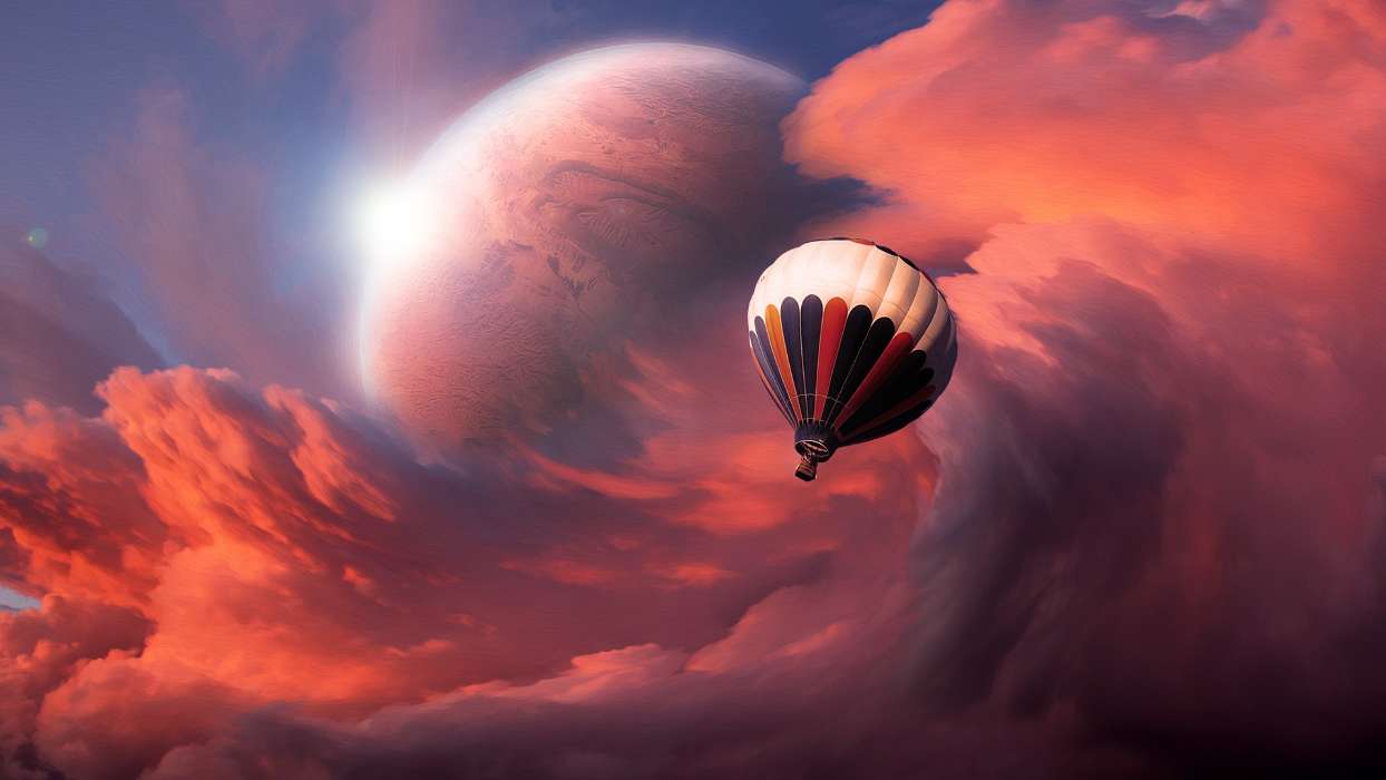 Transport,Sky,Luftballons
